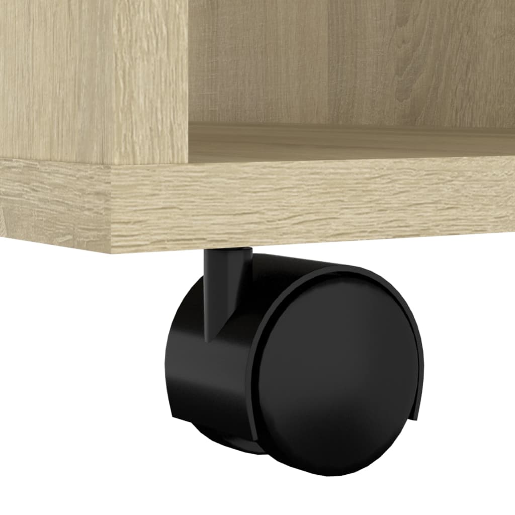 Rulleskap sonoma eik 60x35x75 cm konstruert tre