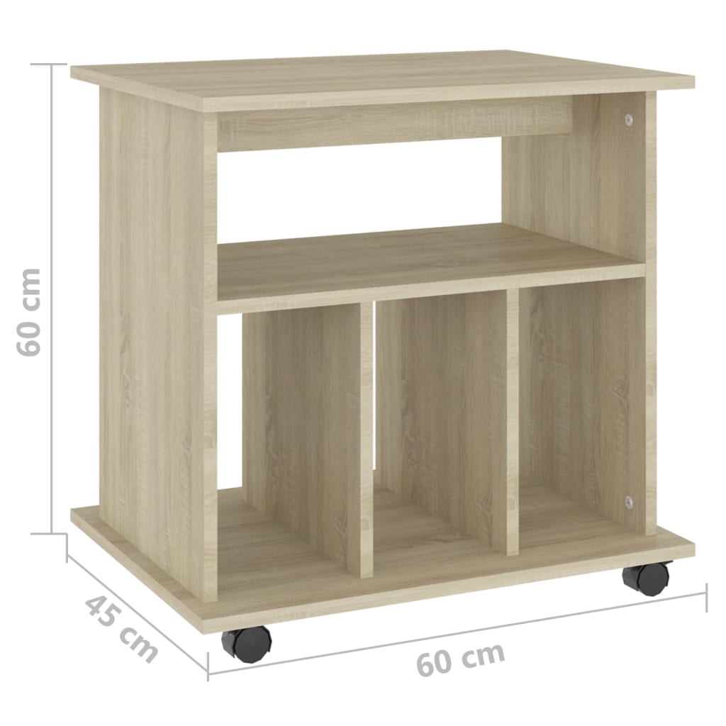 Rulleskap sonoma eik 60x45x60 cm konstruert tre