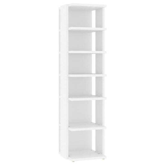 Skoskap hvit 27,5x27x102 cm konstruert tre