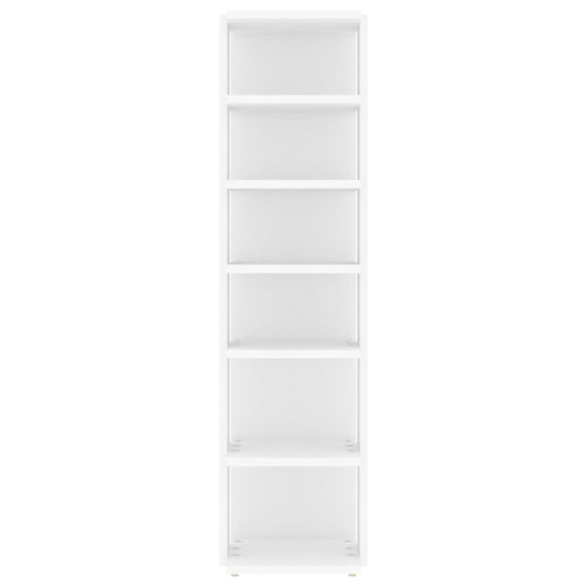 Skoskap hvit 27,5x27x102 cm konstruert tre