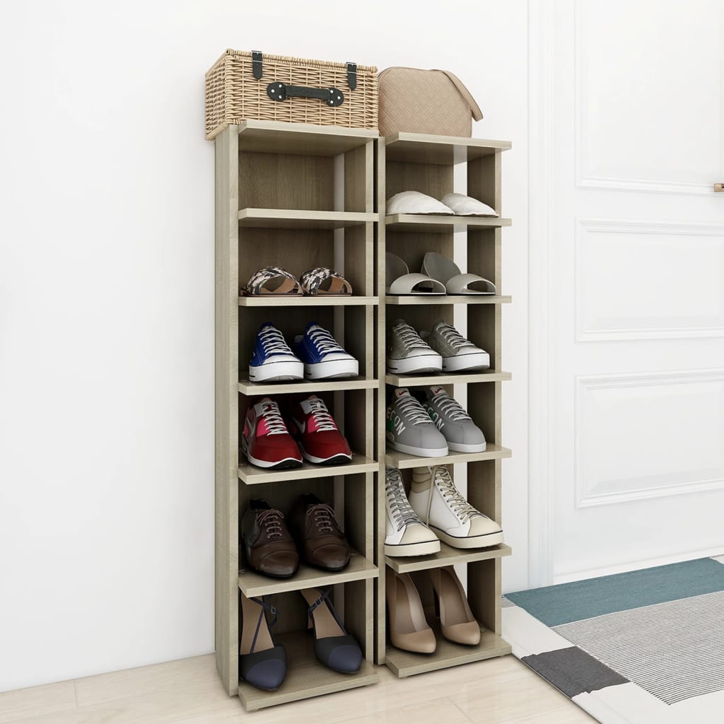 Skoskap sonoma eik 2 stk 27,5x27x102 cm