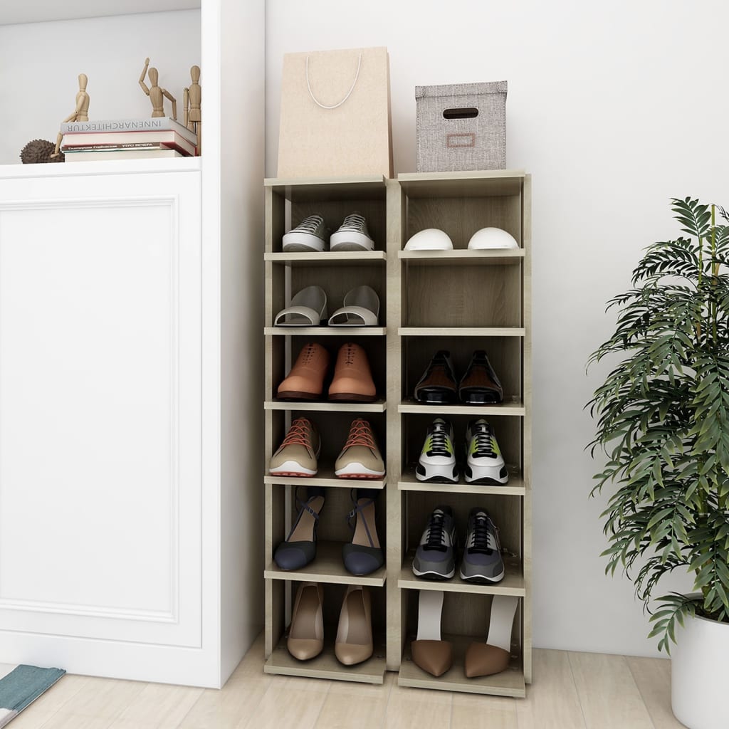 Skoskap sonoma eik 2 stk 27,5x27x102 cm