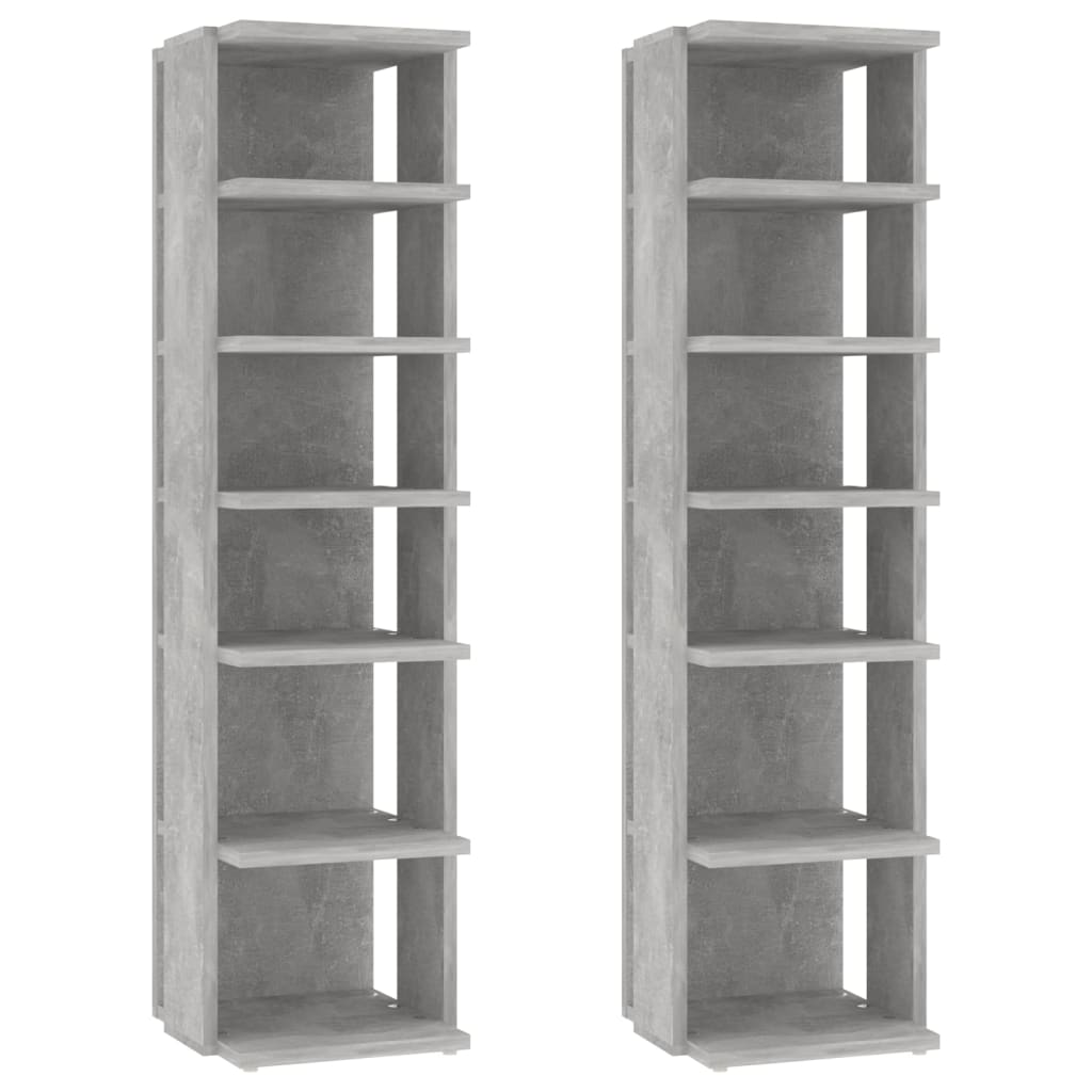 Skoskap betonggrå 2 stk 27,5x27x102 cm
