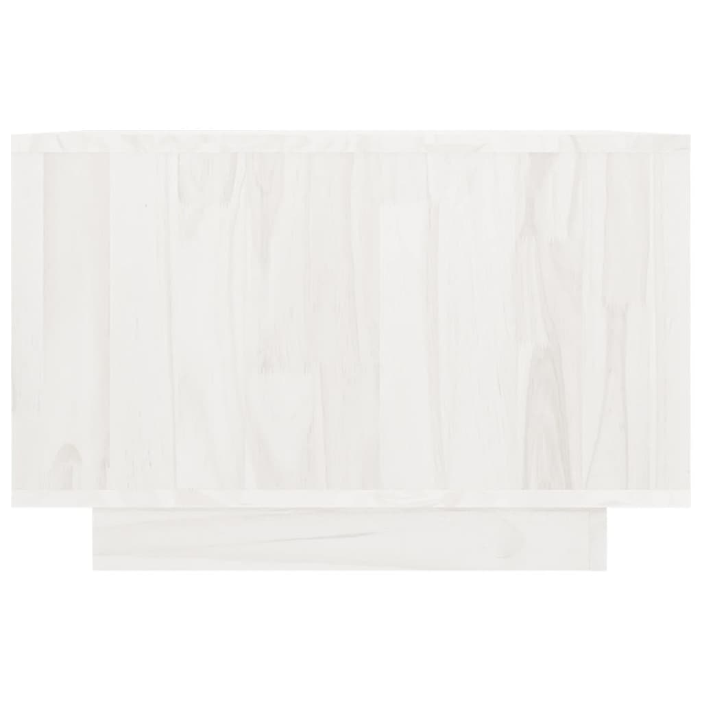 Salongbord hvit 50x50x33,5 cm heltre furu vidaXL