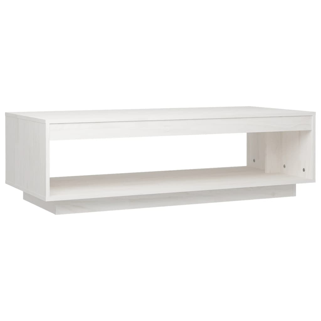 Salongbord hvit 110x50x33,5 cm heltre furu vidaXL