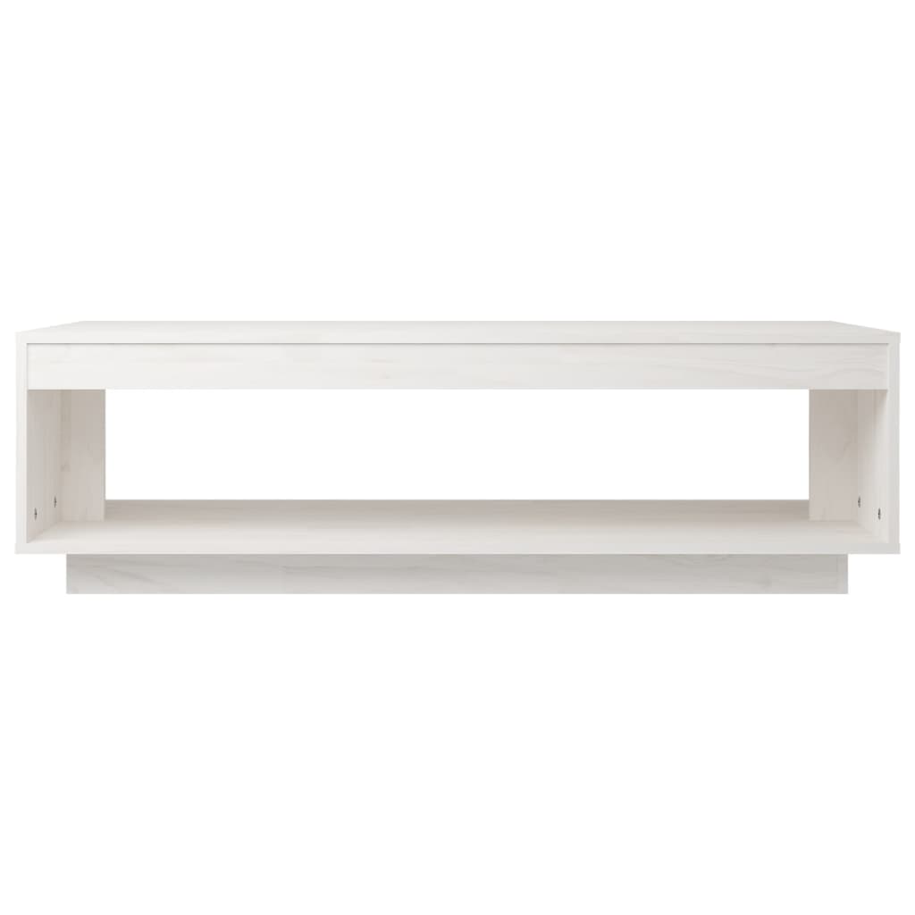 Salongbord hvit 110x50x33,5 cm heltre furu vidaXL