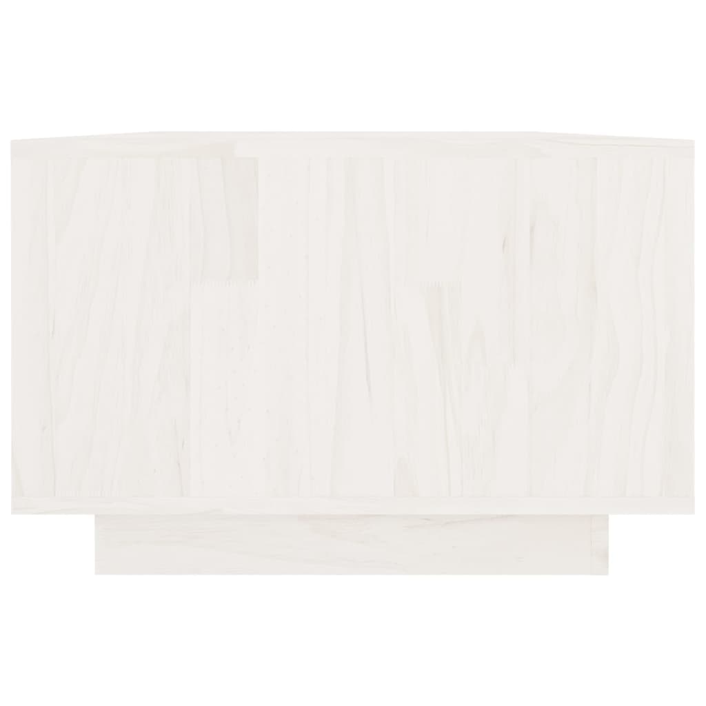 Salongbord hvit 110x50x33,5 cm heltre furu vidaXL