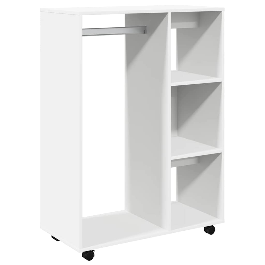Garderobe hvit 80x40x110 cm konstruert tre