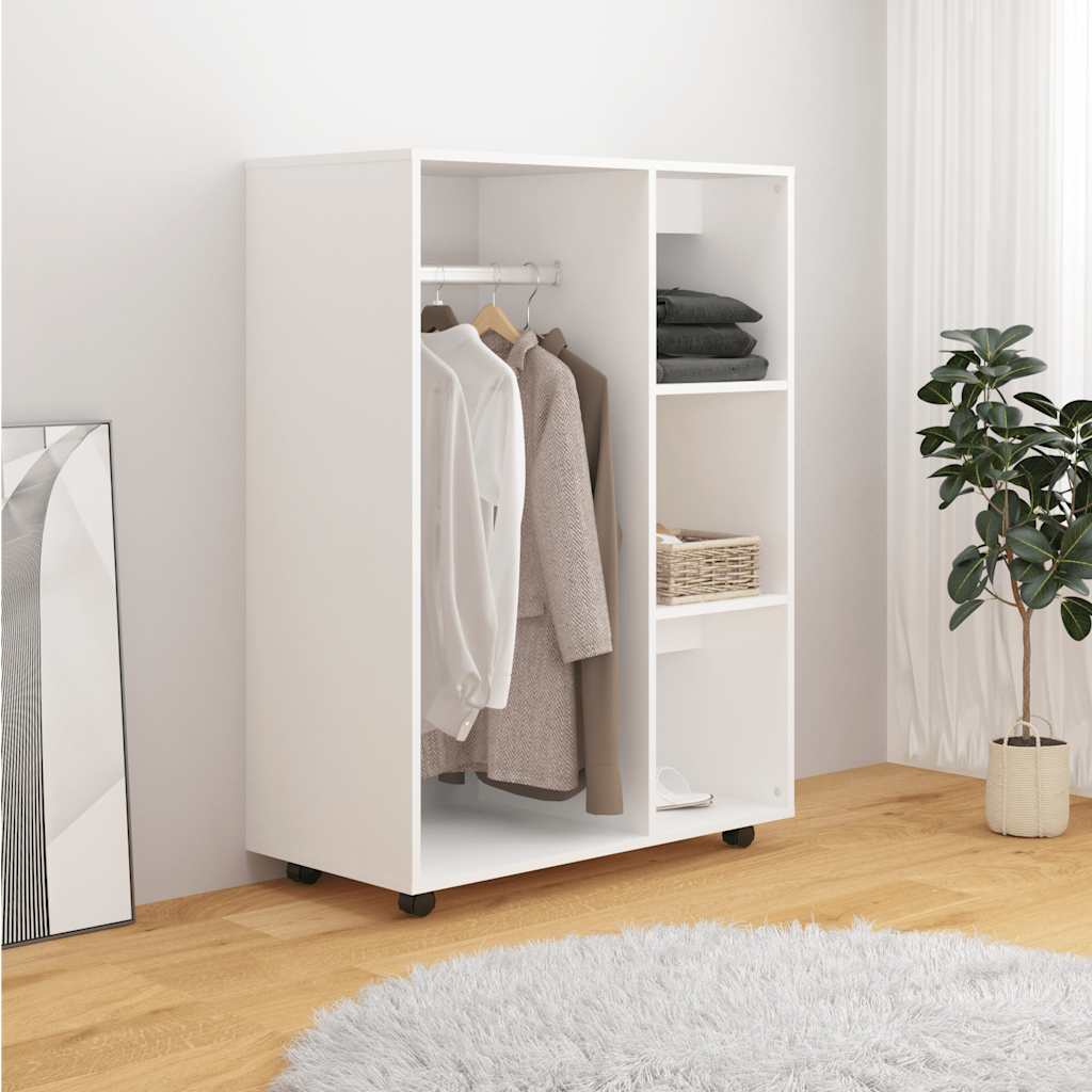 Garderobe hvit 80x40x110 cm konstruert tre