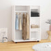 Garderobe hvit 80x40x110 cm konstruert tre