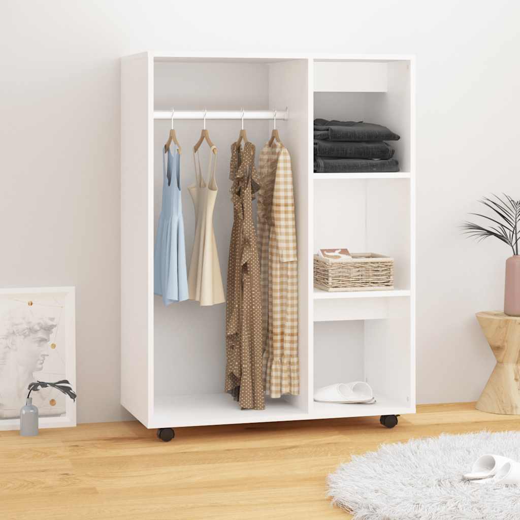 Garderobe hvit 80x40x110 cm konstruert tre