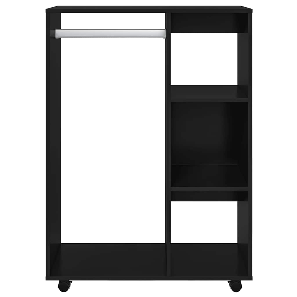 Garderobe svart 80x40x110 cm konstruert tre