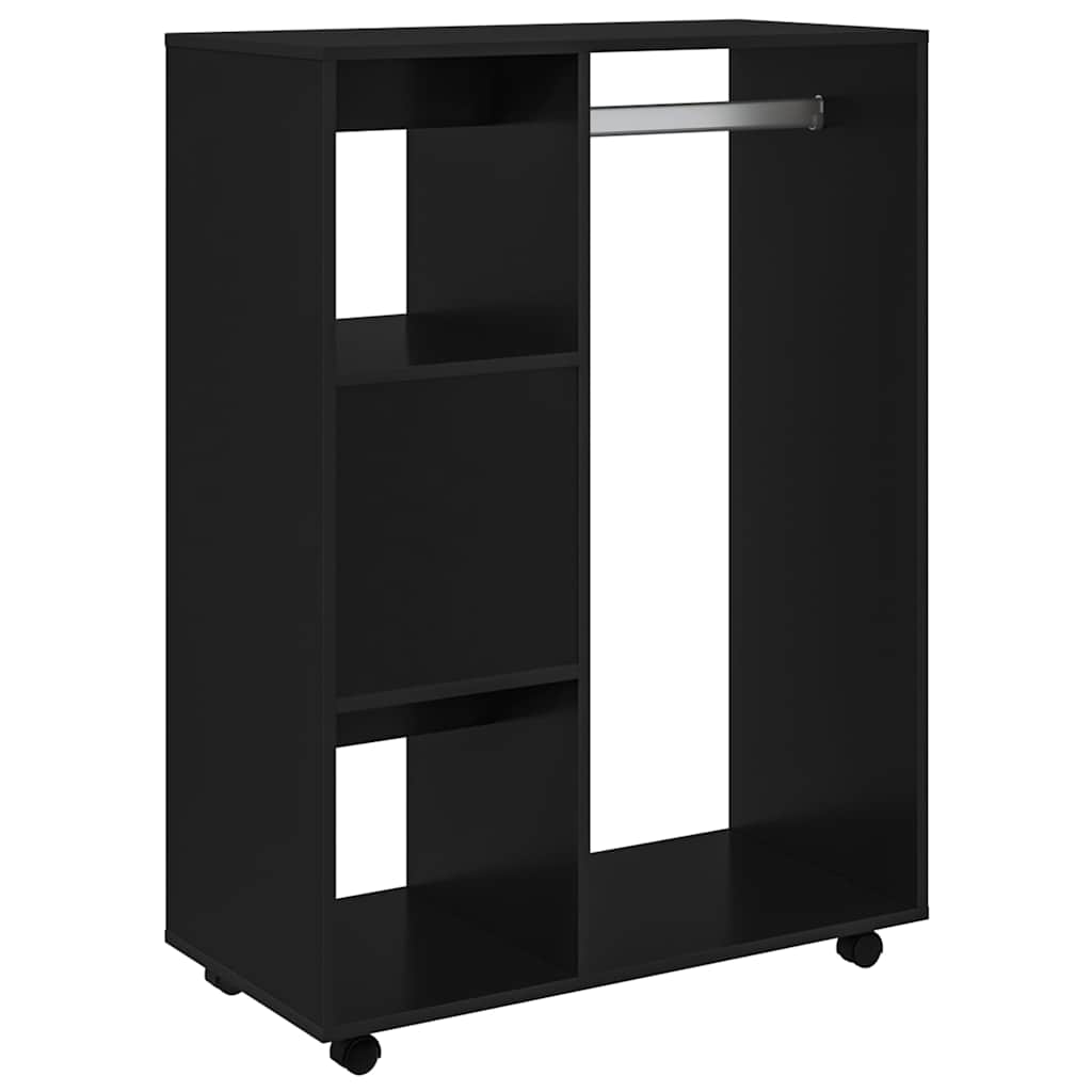 Garderobe svart 80x40x110 cm konstruert tre