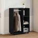 Garderobe svart 80x40x110 cm konstruert tre