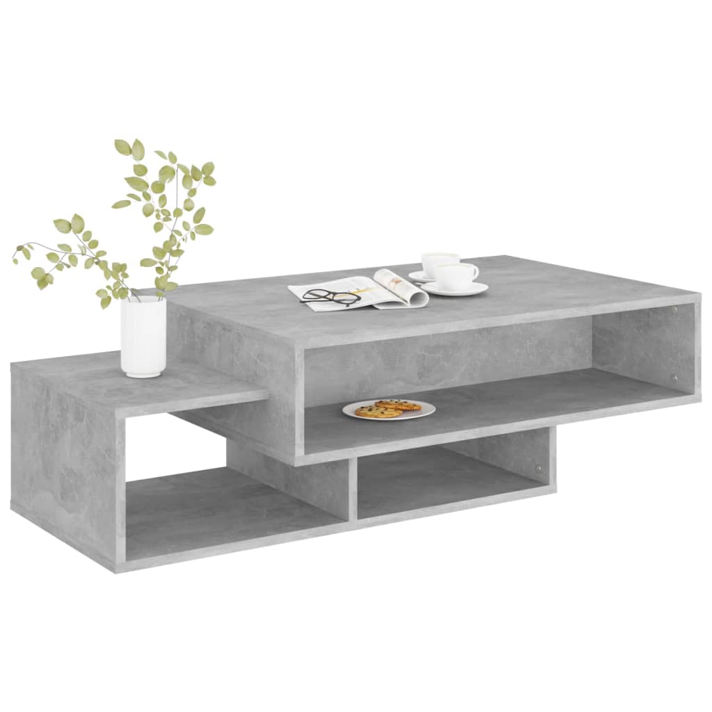 Salongbord betonggrå 105x55x32 cm konstruert tre