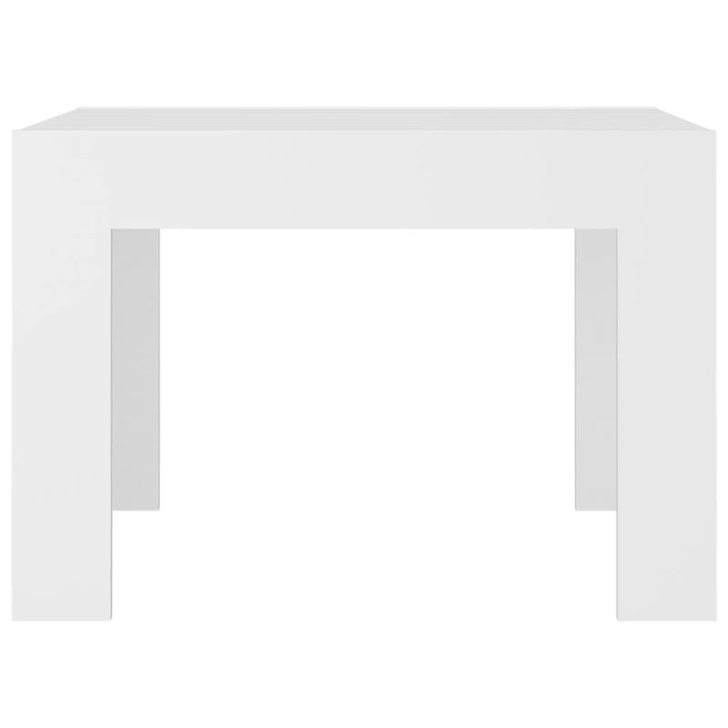 Salongbord hvit 50x50x35 cm konstruert tre