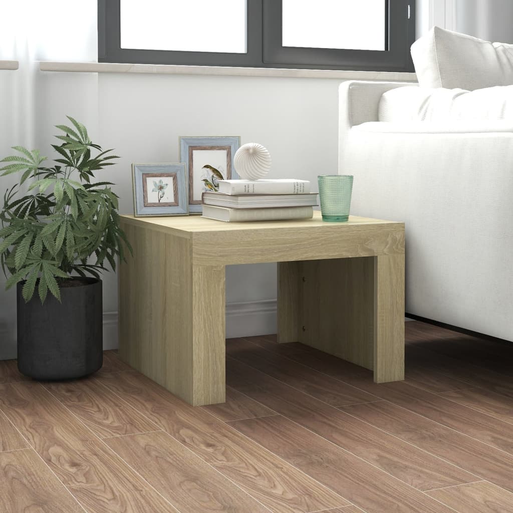 Salongbord sonoma eik 50x50x35 cm konstruert tre