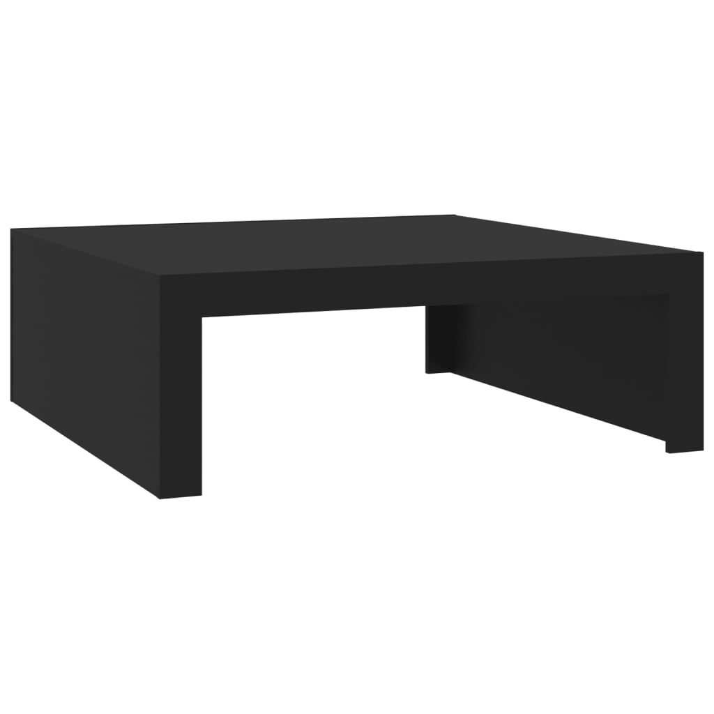 Salongbord svart 100x100x35 cm konstruert tre