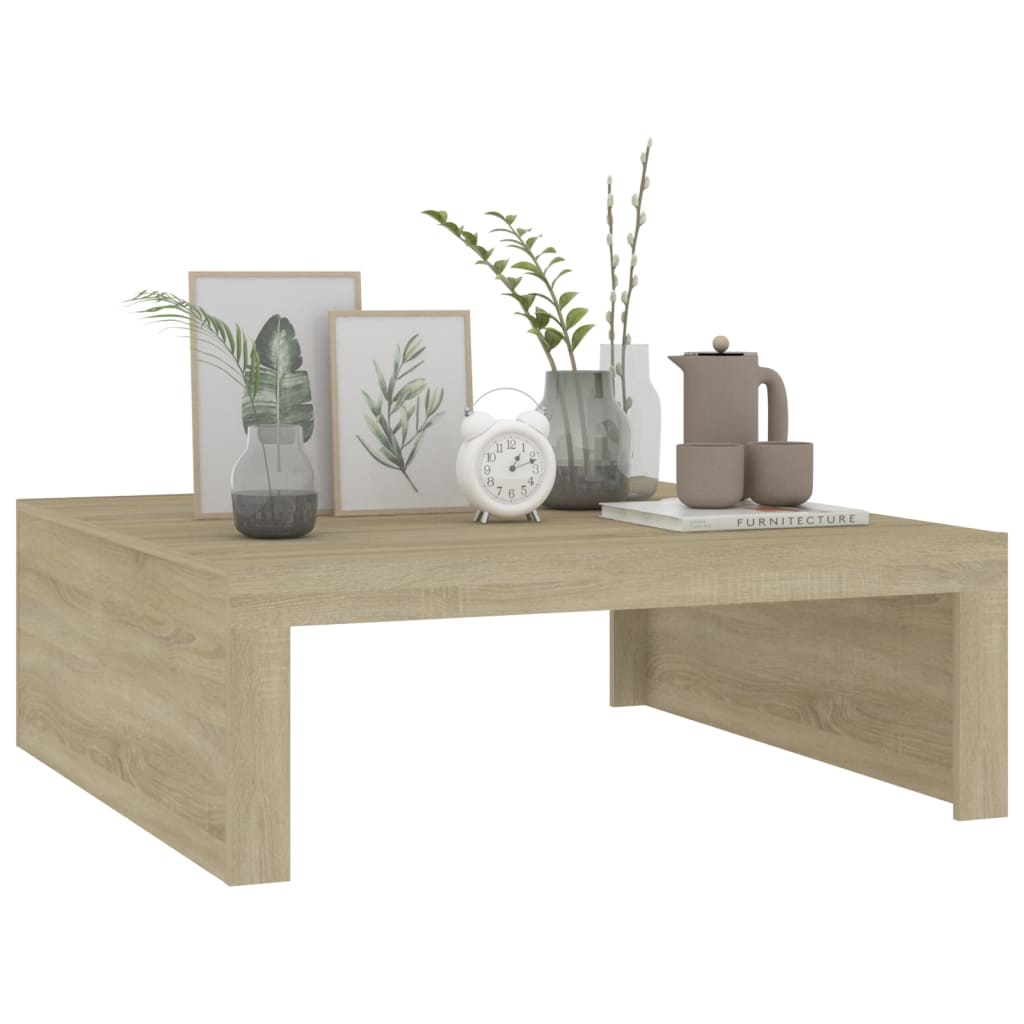 Salongbord sonoma eik 100x100x35 cm konstruert tre