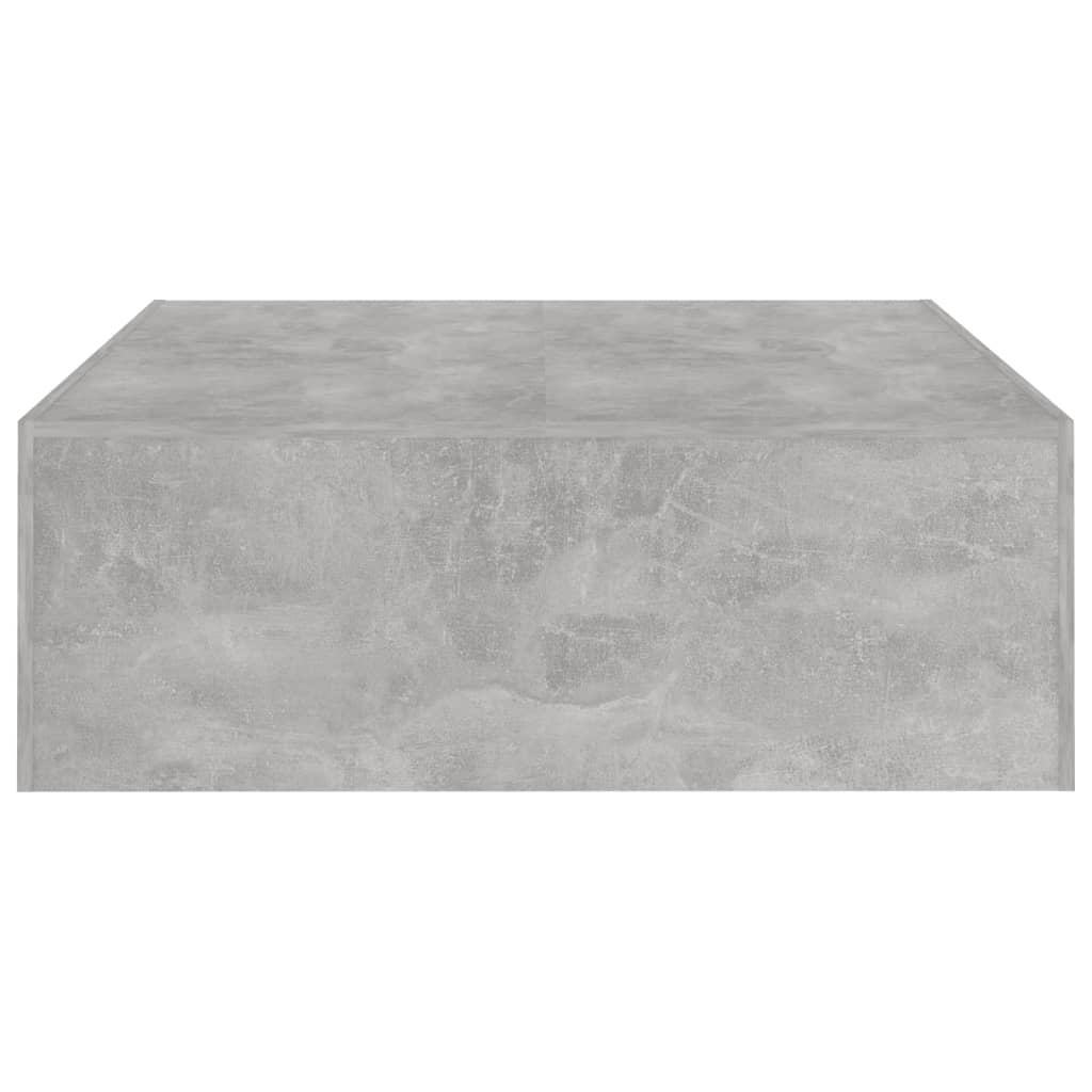 Salongbord betonggrå 100x100x35 cm konstruert tre