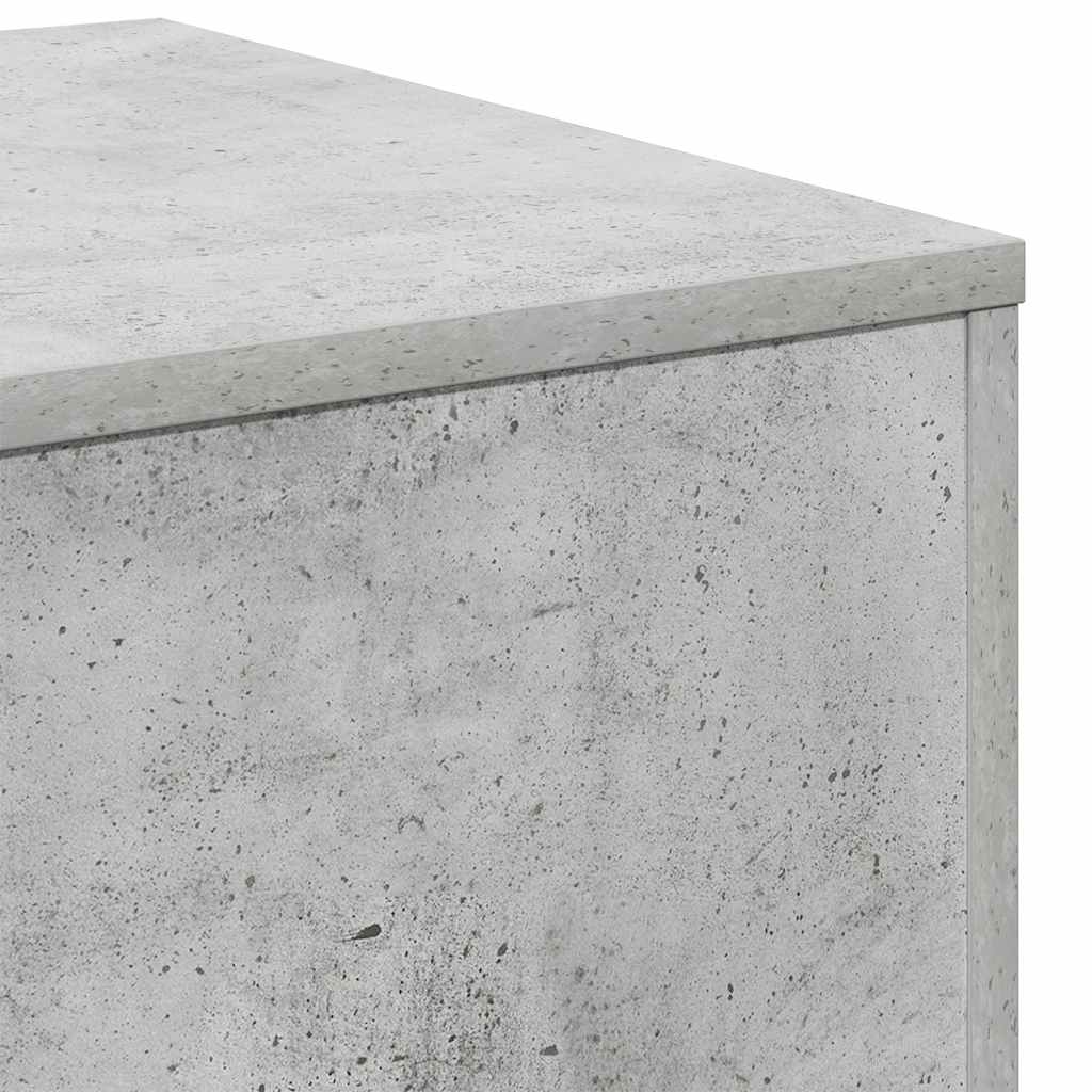 Sidebord 3 stk betonggrå konstruert tre