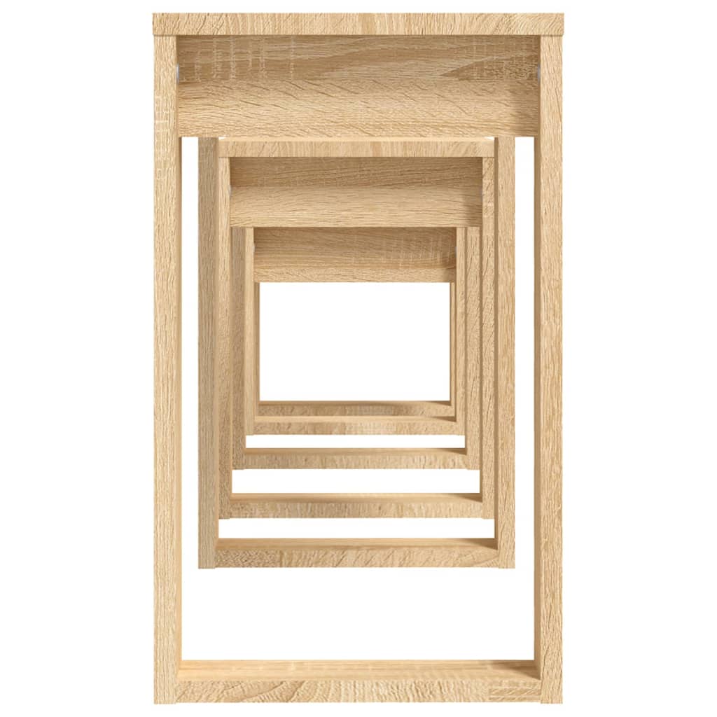 Stablebord 3 stk sonoma eik konstruert tre