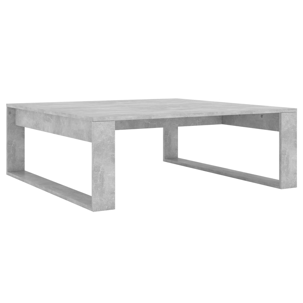 Salongbord betonggrå 100x100x35 cm konstruert tre