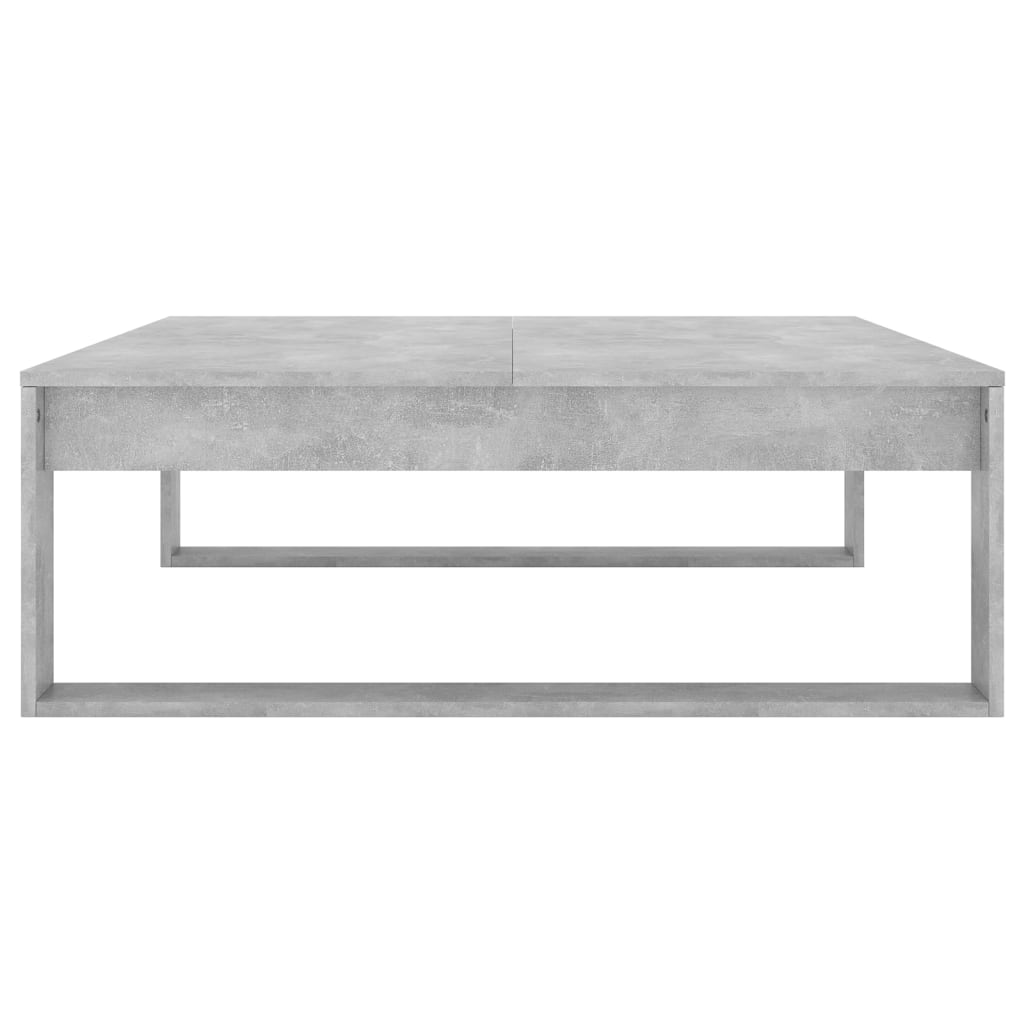 Salongbord betonggrå 100x100x35 cm konstruert tre