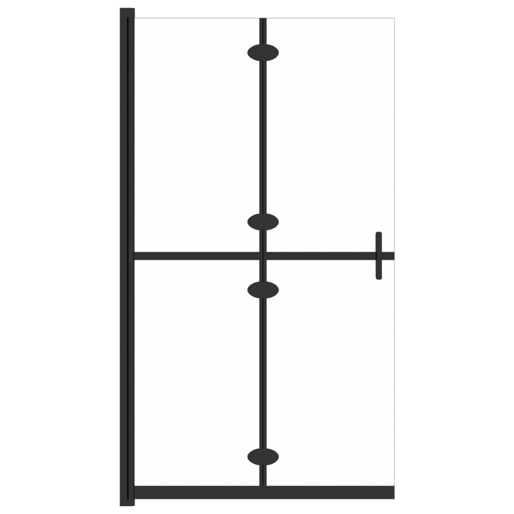 Sammenleggbar dusjvegg med gjennomsiktig ESG-glass 90x190 cm