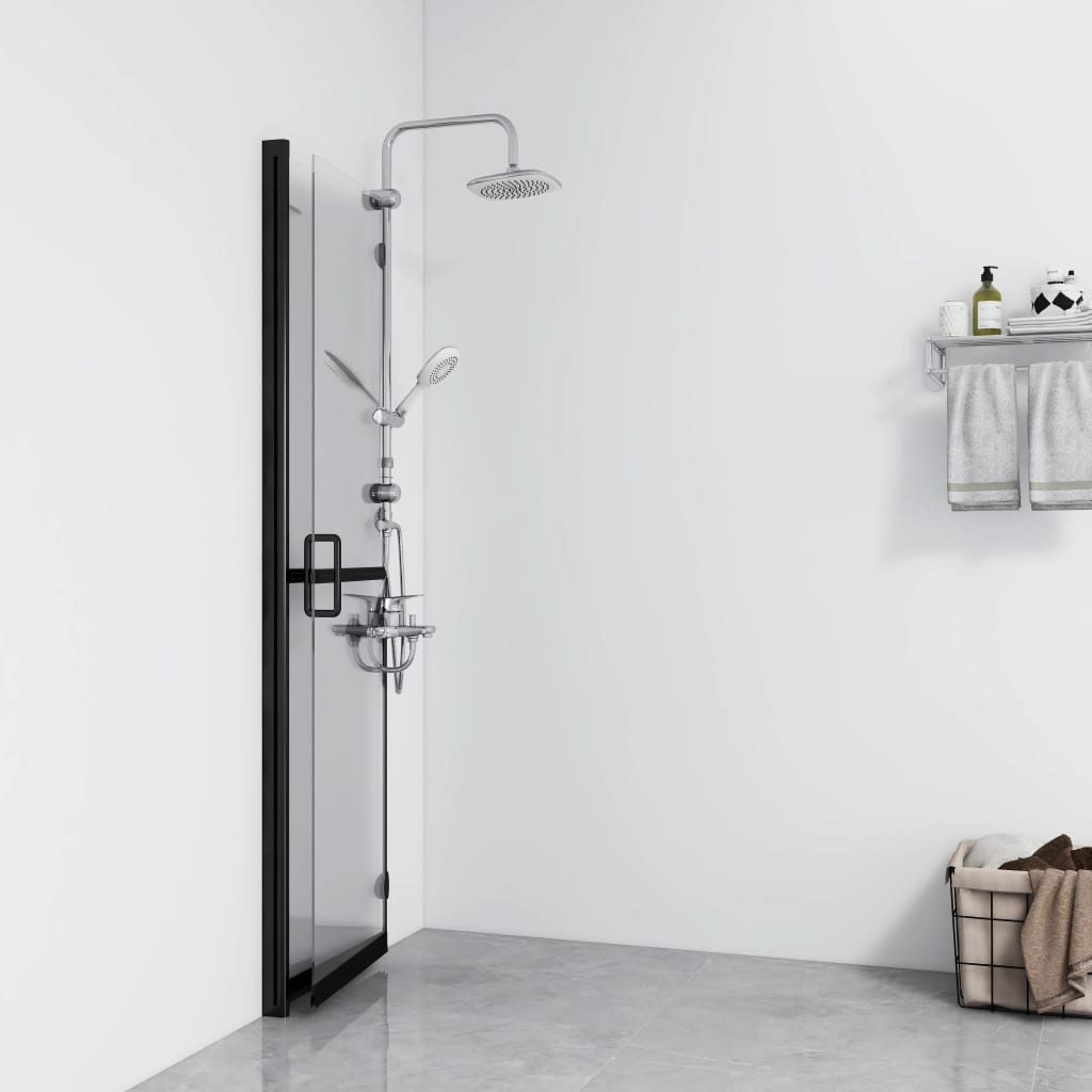 Sammenleggbar dusjvegg med klart ESG-glass 100x190 cm
