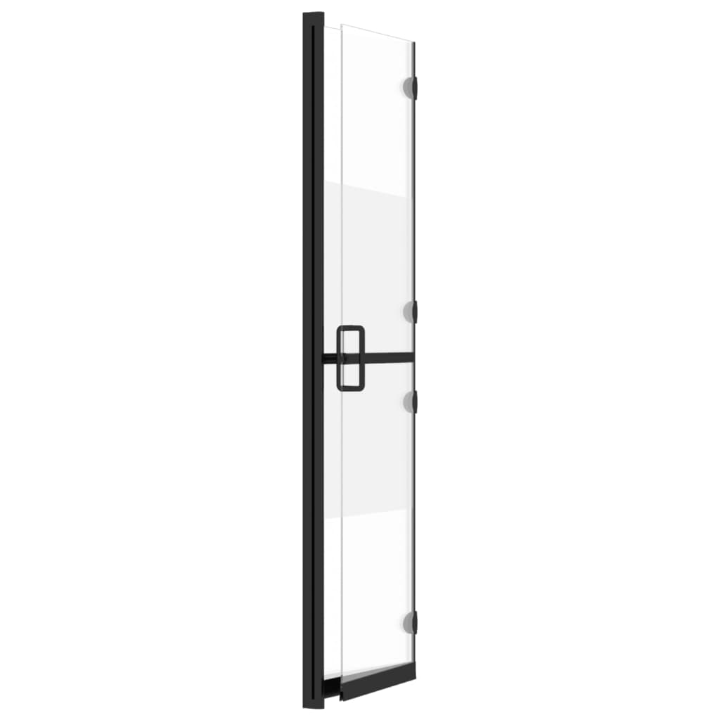 Sammenleggbar dusjvegg med halvfrostet ESG-glass 110x190 cm