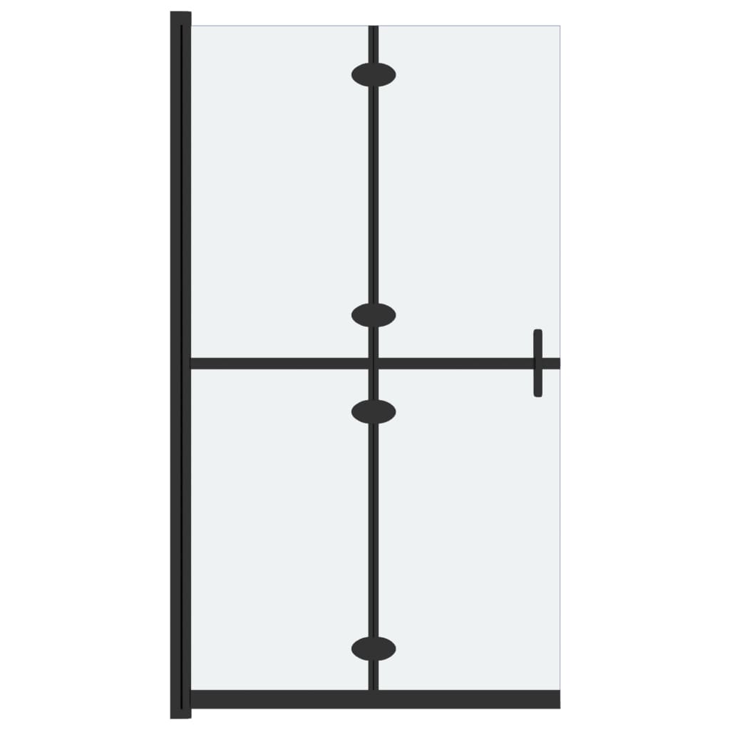 Sammenleggbar dusjvegg med frostet ESG-glass 70x190 cm