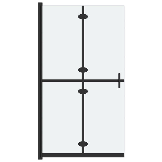 Sammenleggbar dusjvegg med frostet ESG-glass 70x190 cm
