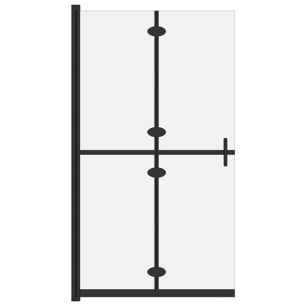 Sammenleggbar dusjvegg med frostet ESG-glass 100x190 cm