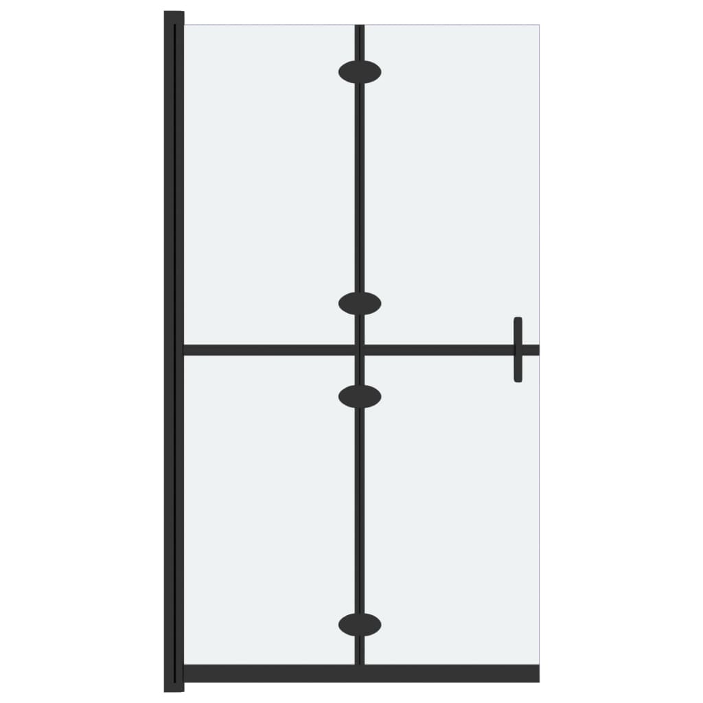 Sammenleggbar dusjvegg med frostet ESG-glass 110x190 cm