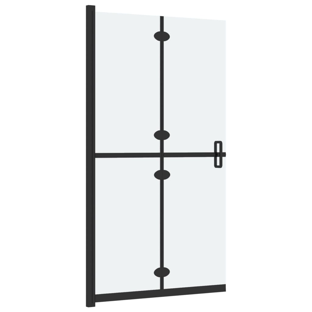 Sammenleggbar dusjvegg med frostet ESG-glass 110x190 cm