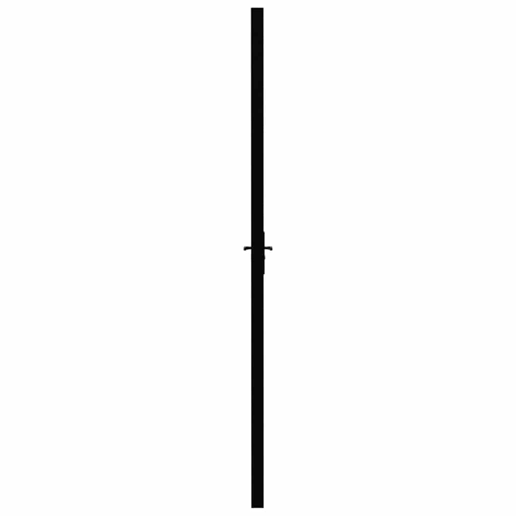 Innerdør ESG-glass og aluminium 93x201,5 cm svart