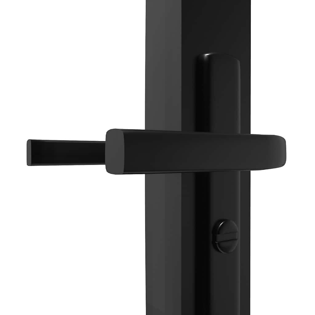 Innerdør ESG-glass og aluminium 102,5x201,5 cm svart