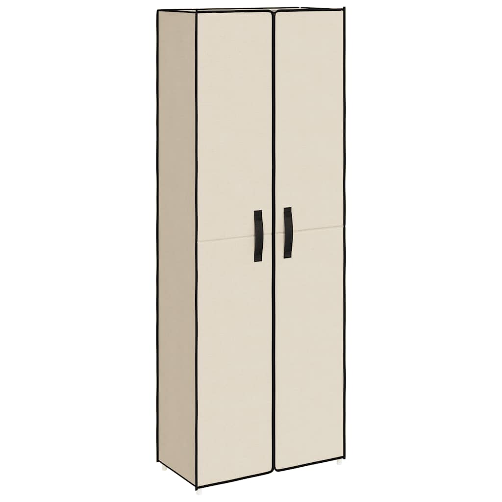Skoskap kremhvit 60x30x166 cm stoff
