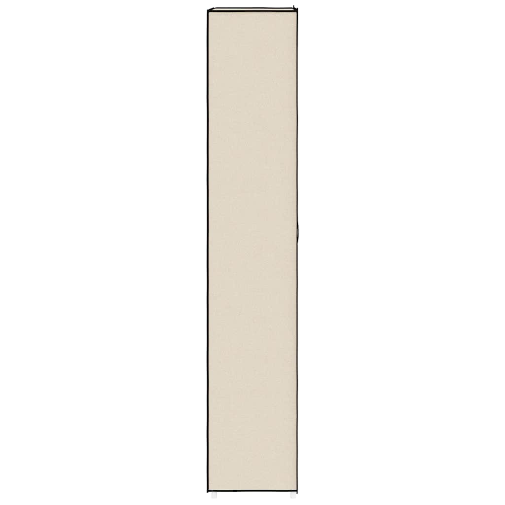 Skoskap kremhvit 60x30x166 cm stoff