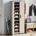 Skoskap kremhvit 60x30x166 cm stoff