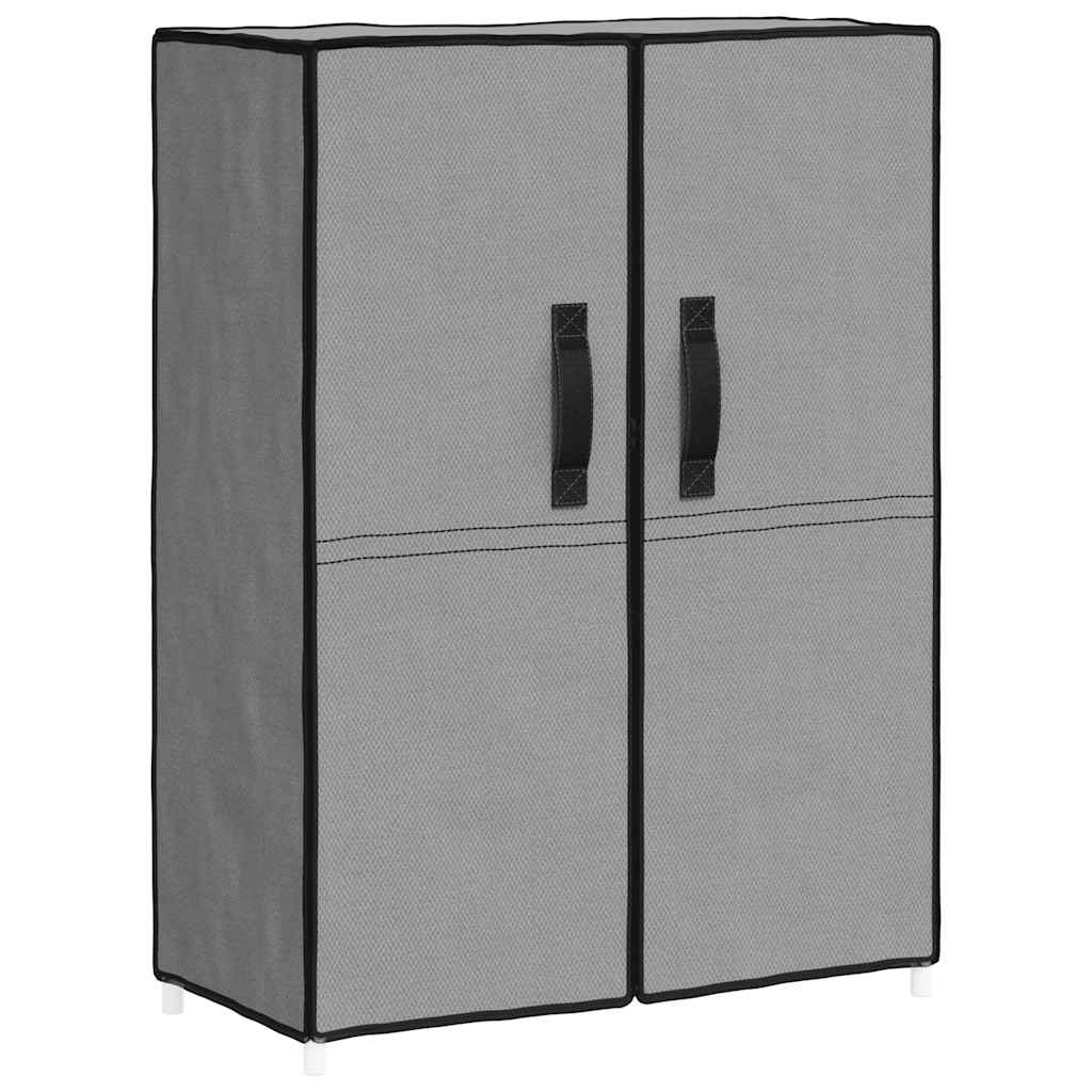 Skoskap grå 60x28x90 cm stoff