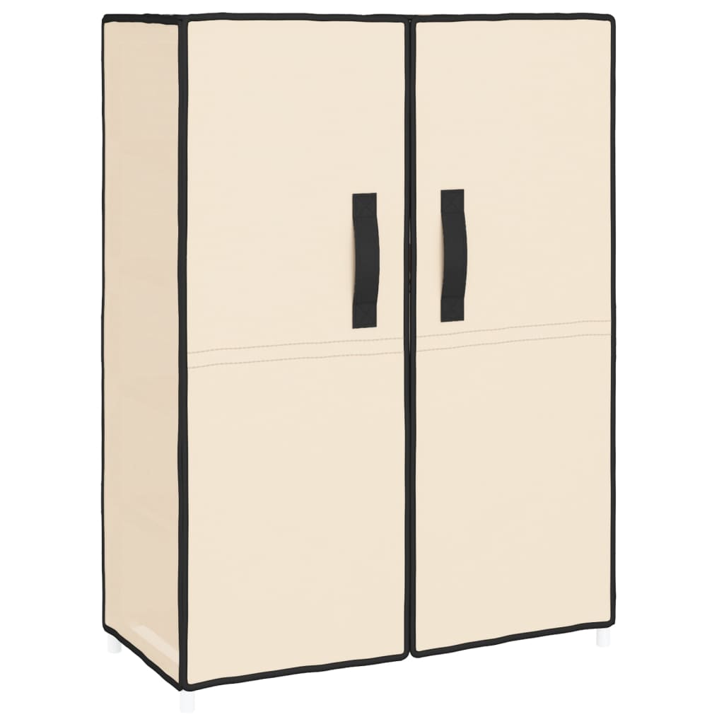 Skoskap kremhvit 60x28x90 cm stoff