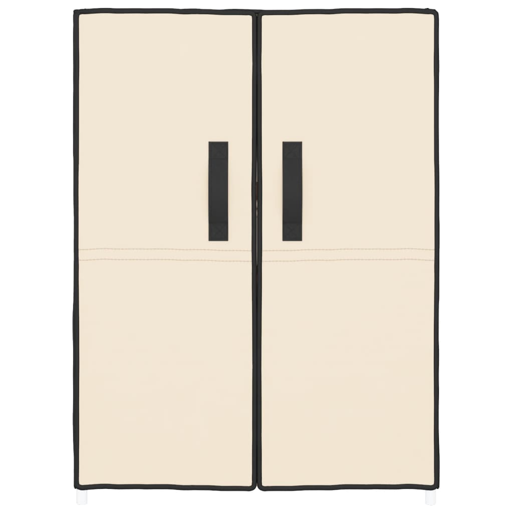 Skoskap kremhvit 60x28x90 cm stoff