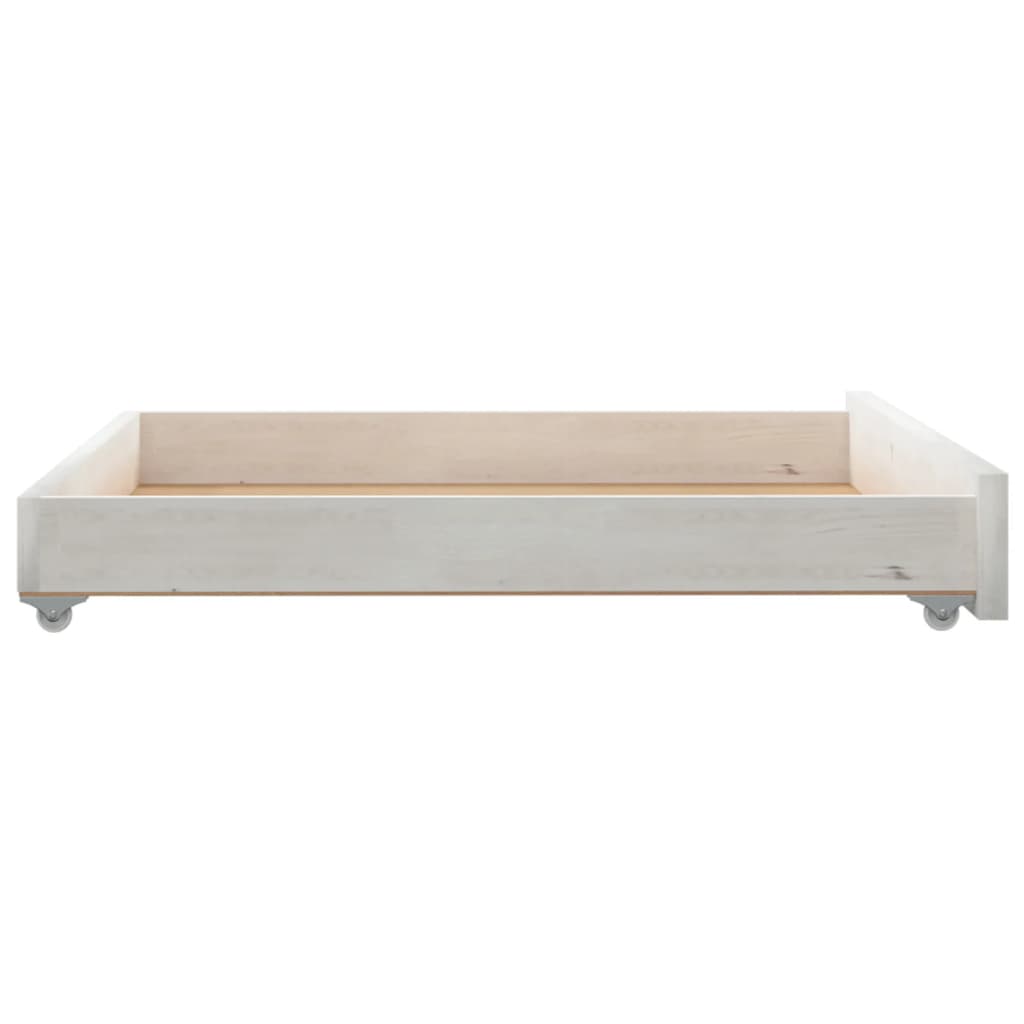 Sengeskuffer 2 stk hvit heltre furu