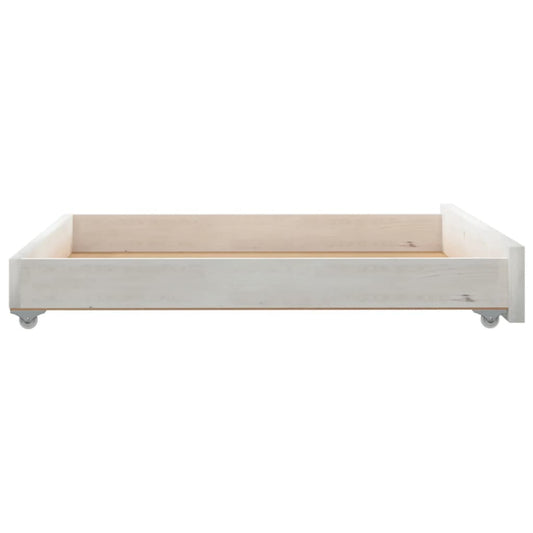 Sengeskuffer 2 stk hvit heltre furu