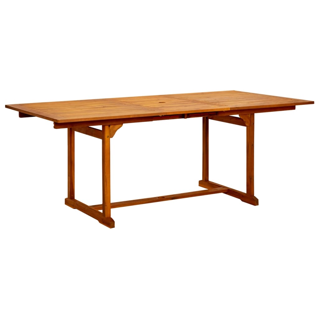 Utendørs spisebord (150-200)x100x75 cm heltre akasie vidaXL
