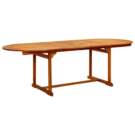 Utendørs spisebord (160-240)x100x75 cm heltre akasie vidaXL