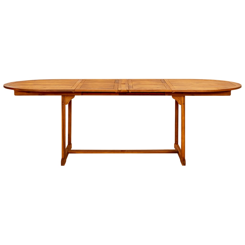 Utendørs spisebord (160-240)x100x75 cm heltre akasie vidaXL
