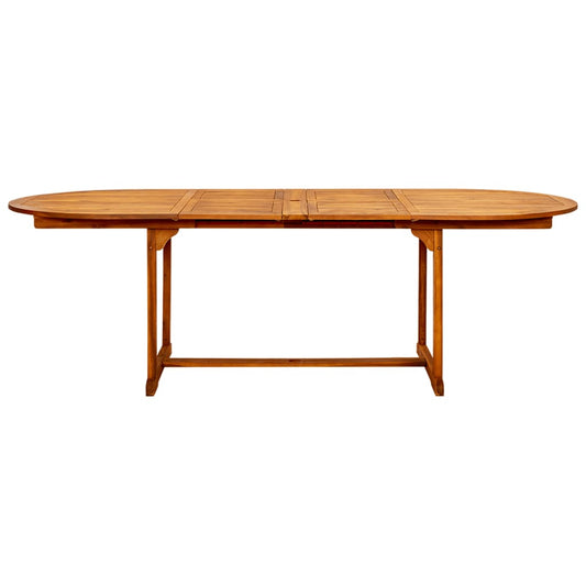 Utendørs spisebord (160-240)x100x75 cm heltre akasie vidaXL